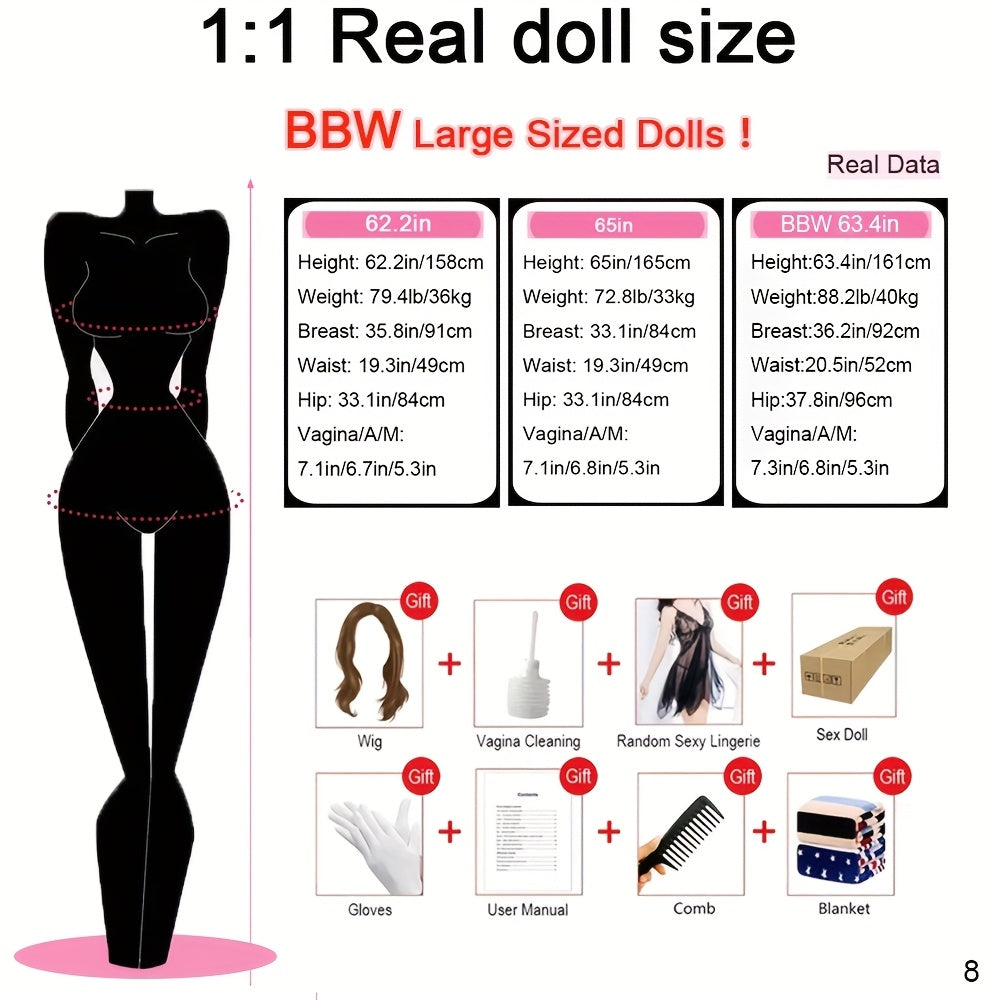 63.4in/88.2lb Complete Young Cheerleader Next Door Adult Realistic Sex Toy