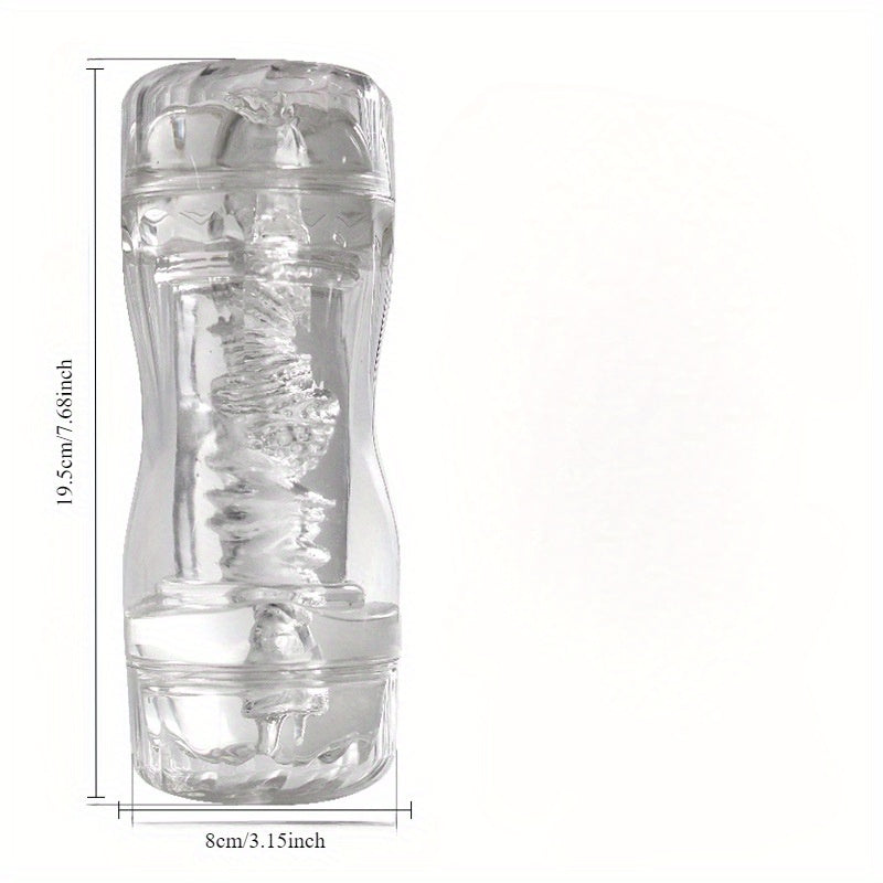 Dual-Ended Transparent Masturbator Sex Toy For Him