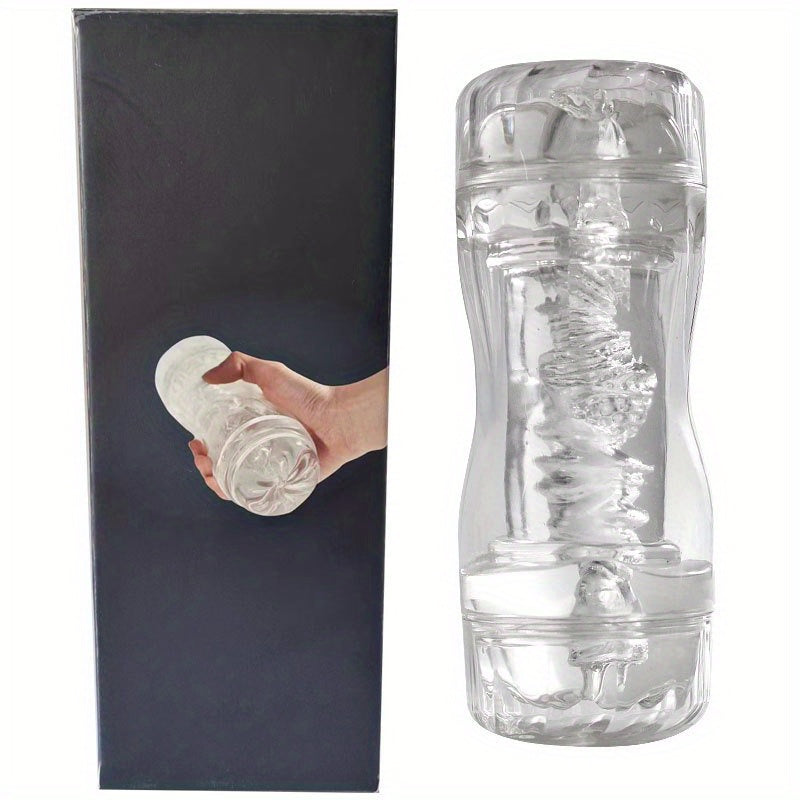 Dual-Ended Transparent Masturbator Sex Toy For Him