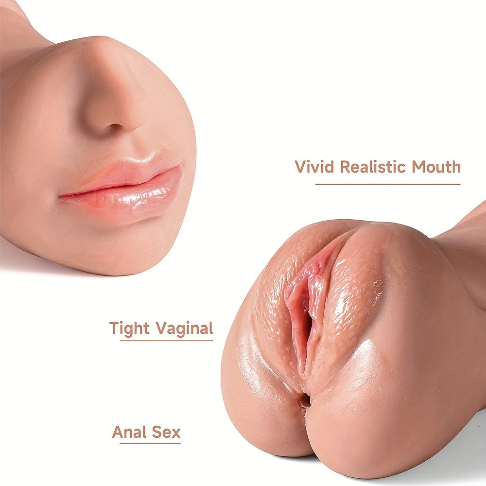 3 In 1 Male Masturbator Realistic Pocket Pussy Stroker Toy