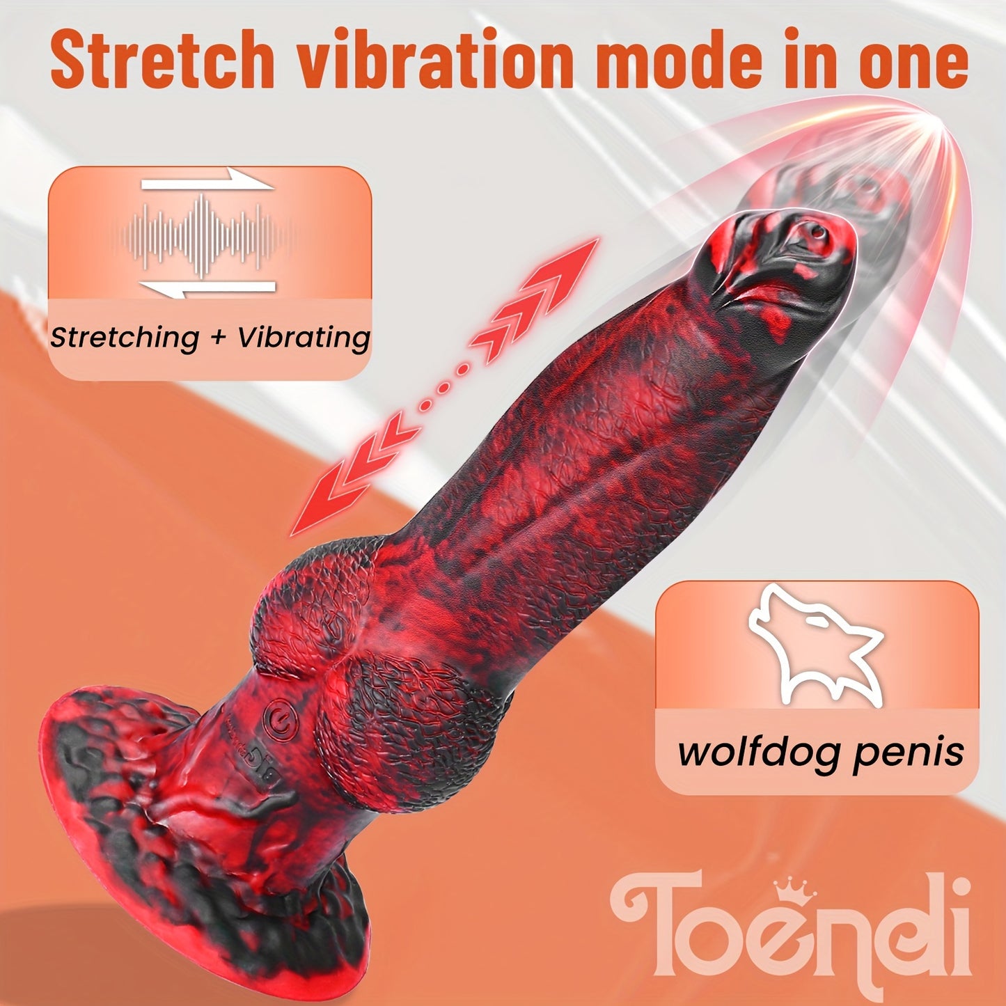 Extra Thick Wolfdog Vibrating Monster Dildo