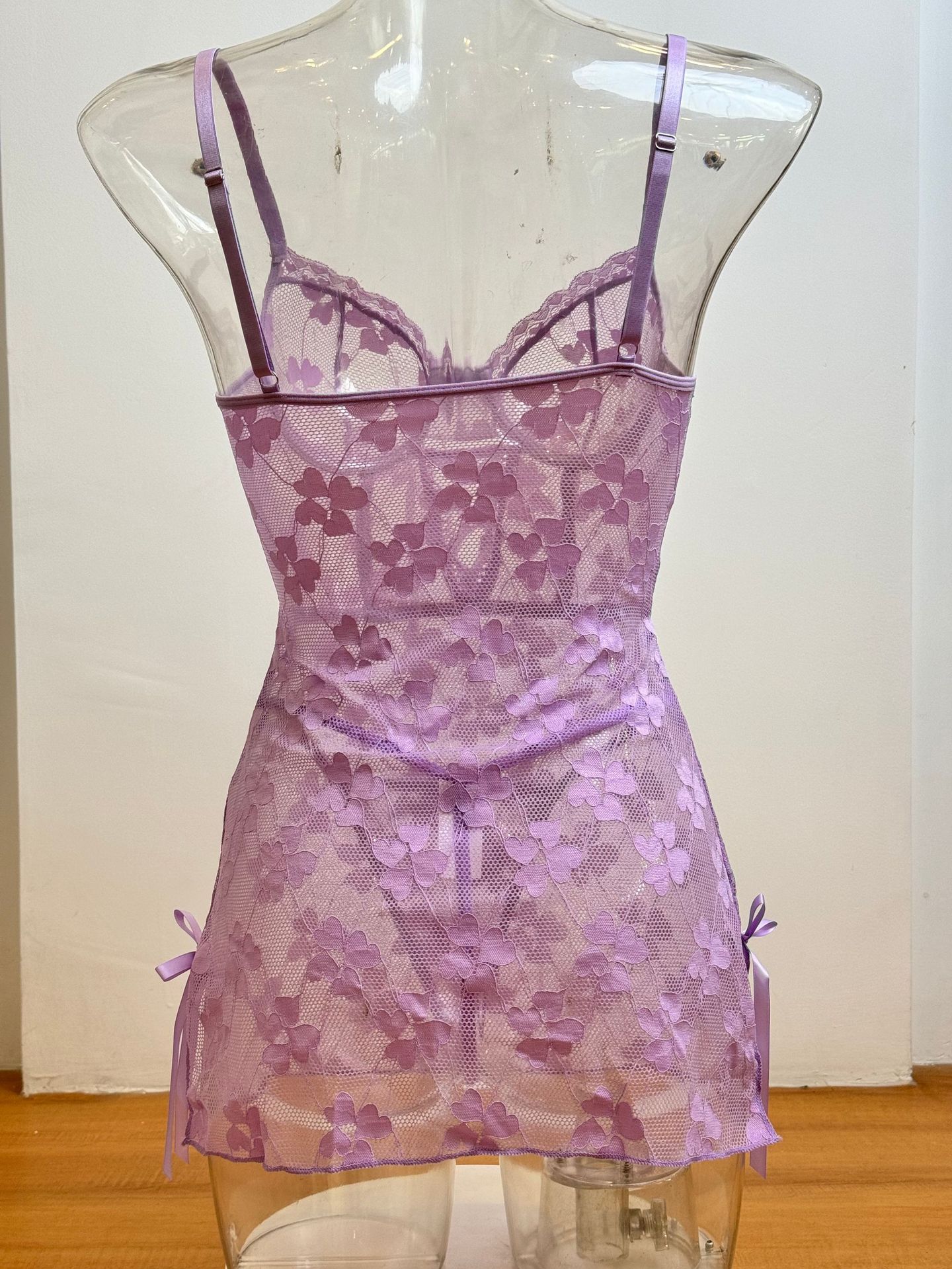 See-through Lace Sling Ultra Short One-piece Sexy Lingerie