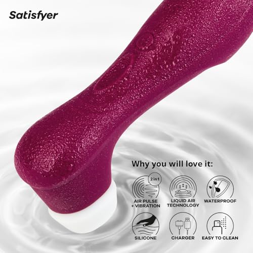 Satisfyer Pro 2 Generation 3 (NO Bluetooth) with Liquid Air Vibrator Sex Toy | Adult Toys for Women | Sucking Clitoral Stimulator | Vibrating Sexual Pleasure Device | Stimulation Vibrators (Wine Red)