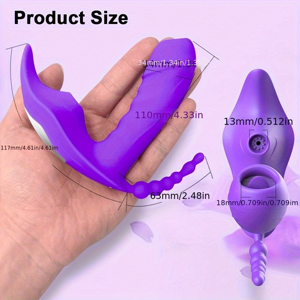 Wearable 3 In 1 APP Dildo Vibrator With Vacuum Vagina Clitoris Stimulator
