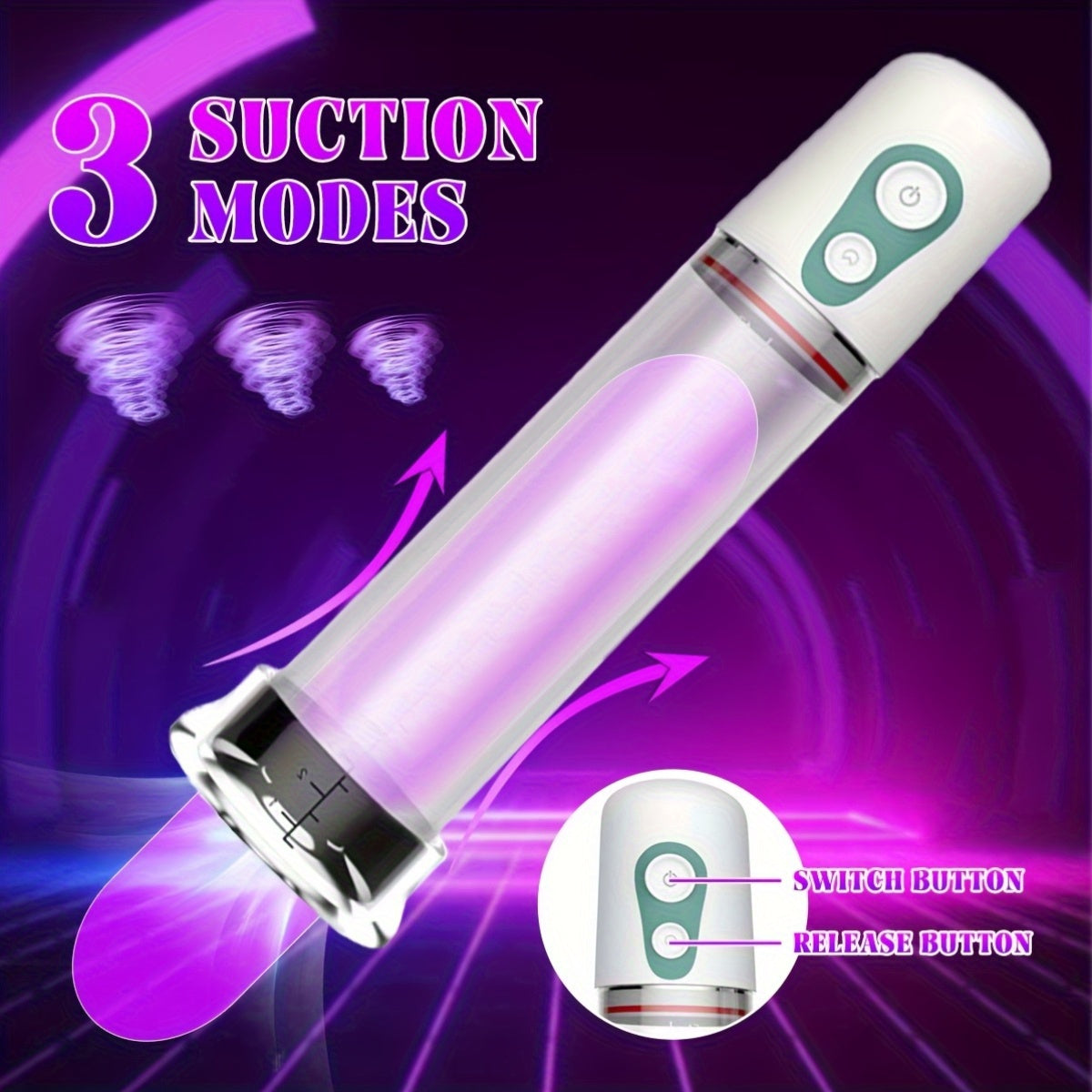 Muscle Strength Penis Pump Soft Silicone Toy