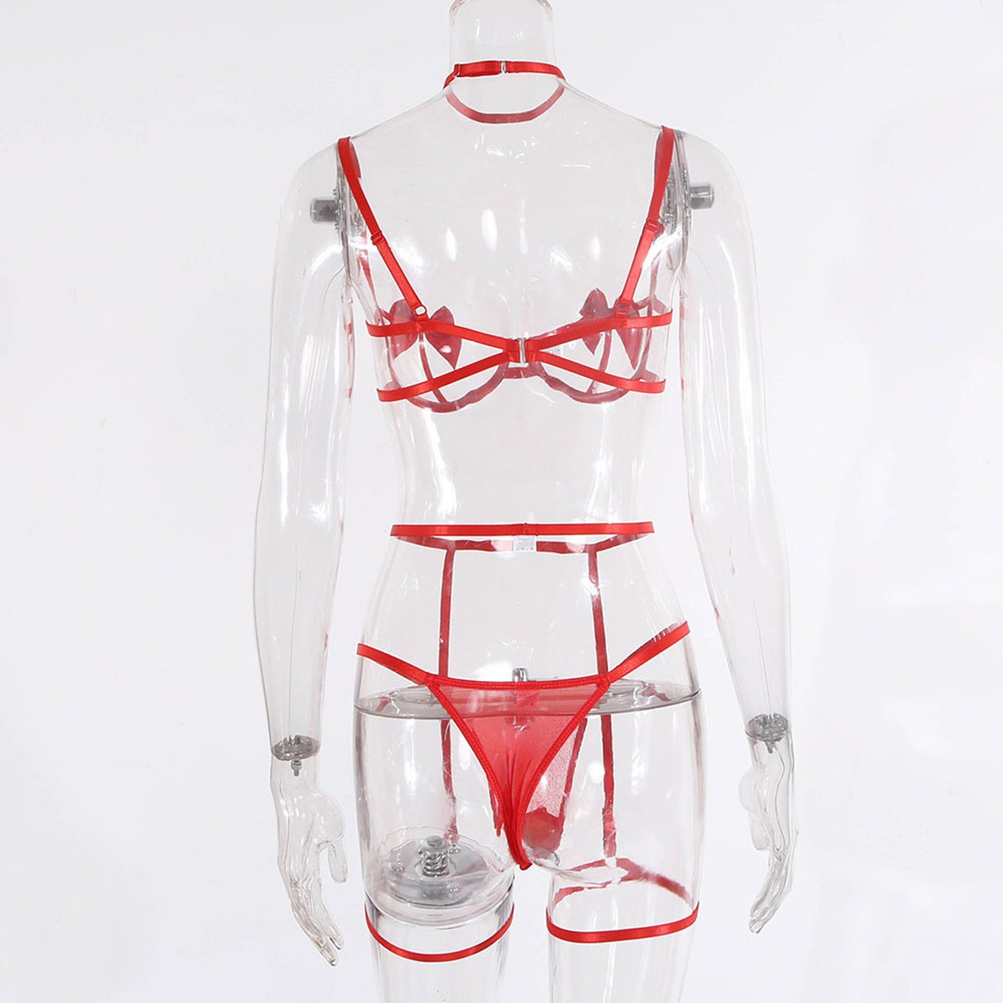 Women Sexy Lingerie Set Bowknot Bralette Adjustable Straps