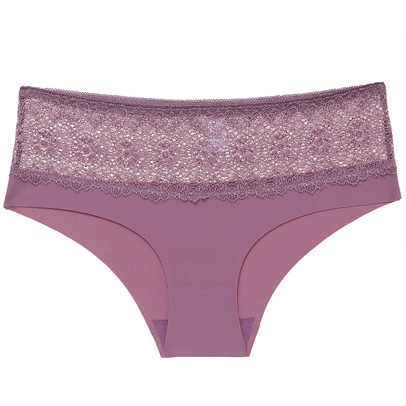 BZEL Lace Women's Panties Sweet Flowers Underwear Silk