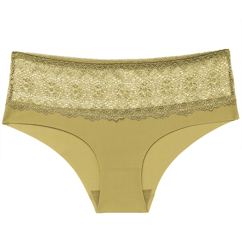 BZEL Lace Women's Panties Sweet Flowers Underwear Silk