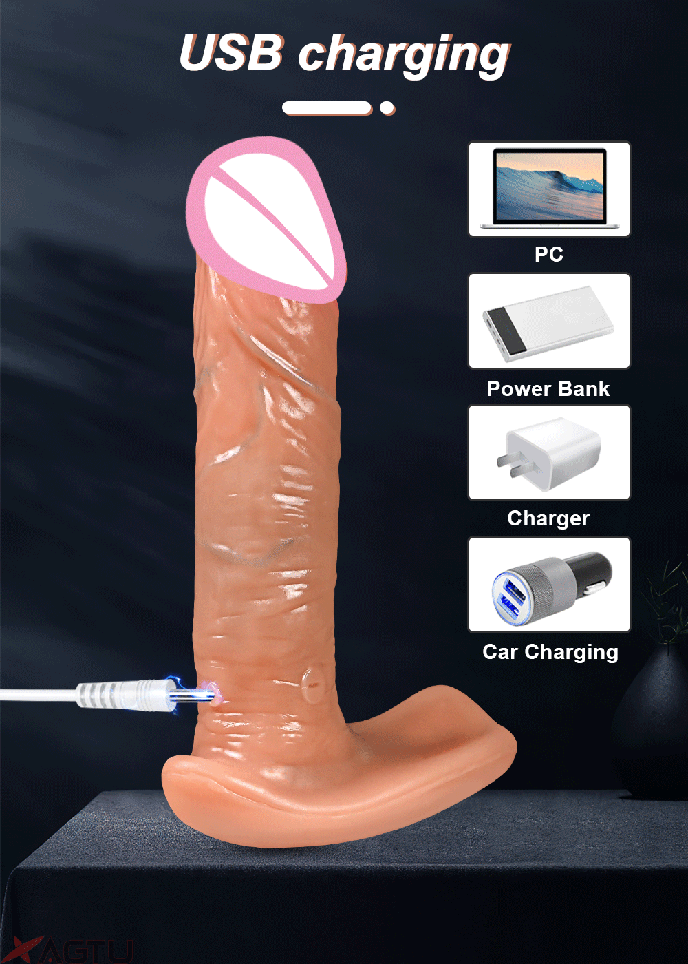 Remote Control Thrusting Dildo Vibrator
