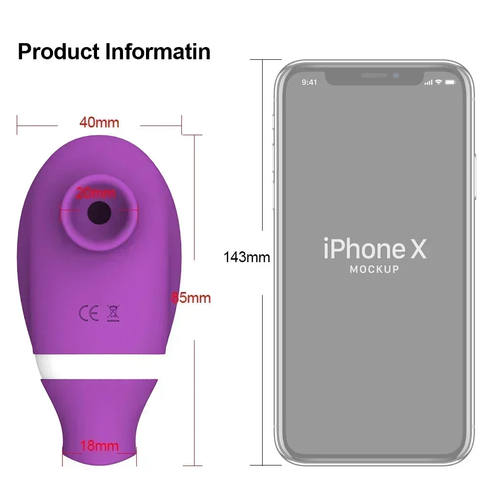 2 in 1 Tongue Clit Sucker Vibrator Female for Women G-Spot Sucking