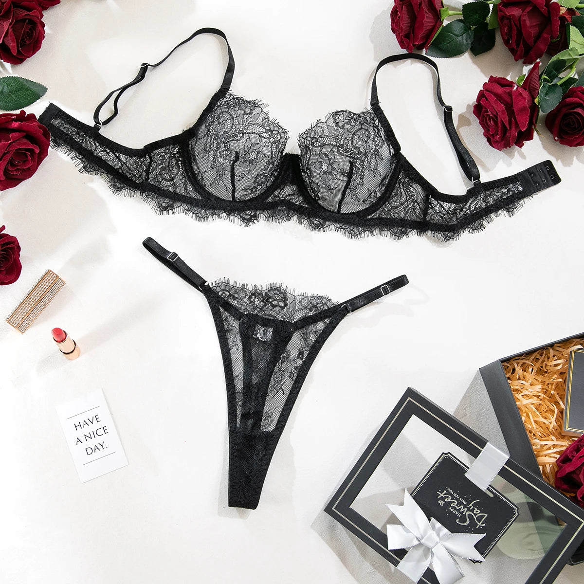 Krasapt New Ultra-thin Lace Soft Breathable Underwire Bra