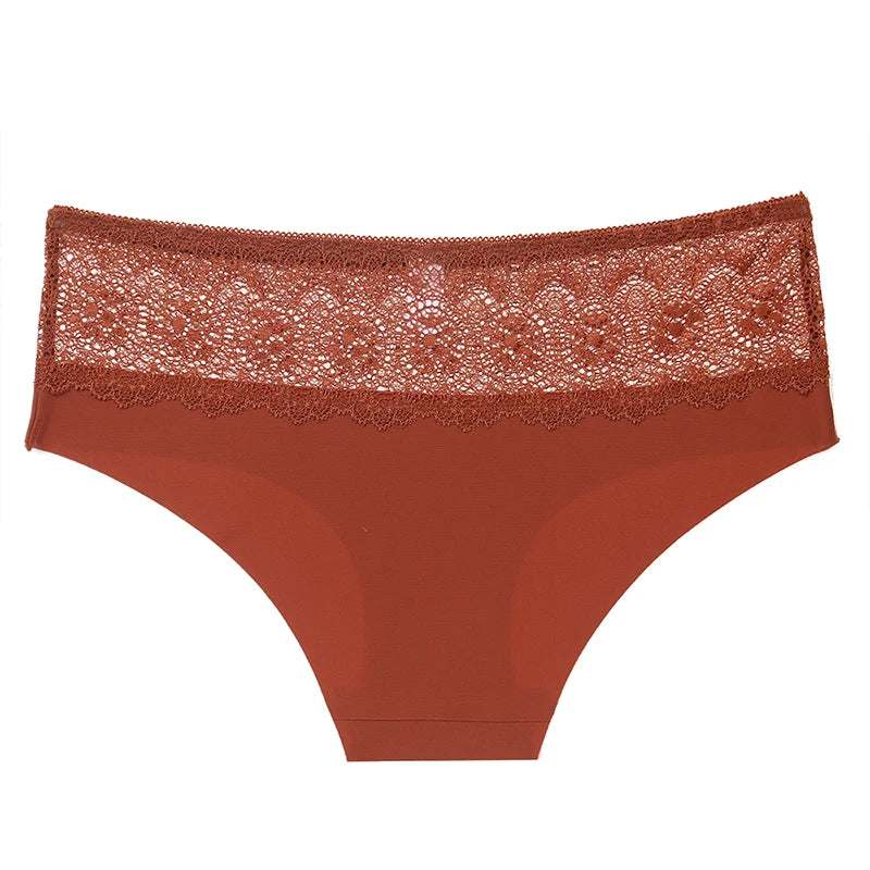 BZEL Lace Women's Panties Sweet Flowers Underwear Silk