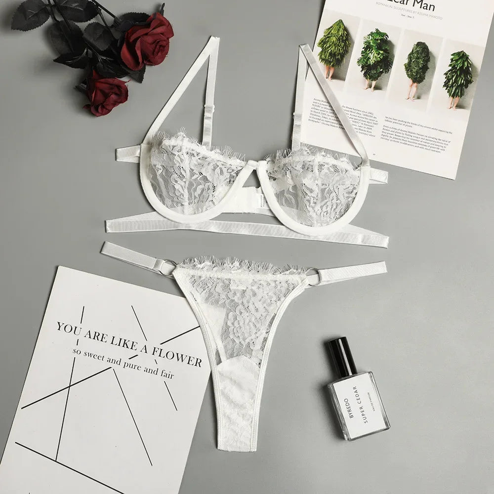 Sexy Lingerie Woman Lace Transparent Underwear Fairy Embroidery