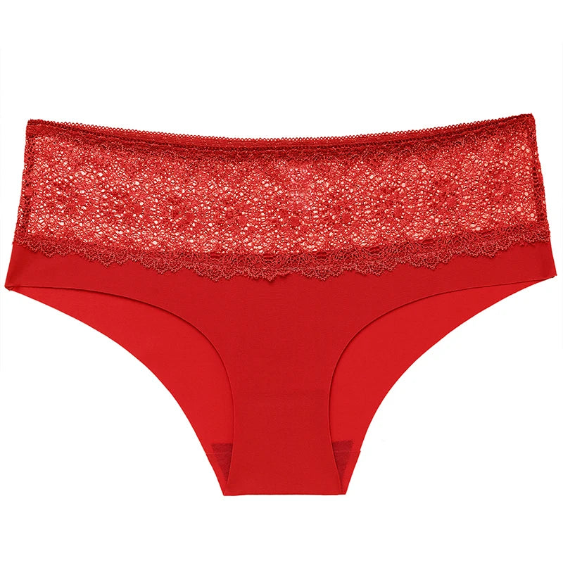 BZEL Lace Women's Panties Sweet Flowers Underwear Silk