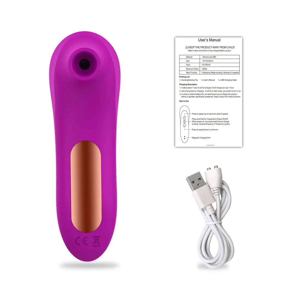 2 in 1 Tongue Clit Sucker Vibrator Female for Women G-Spot Sucking