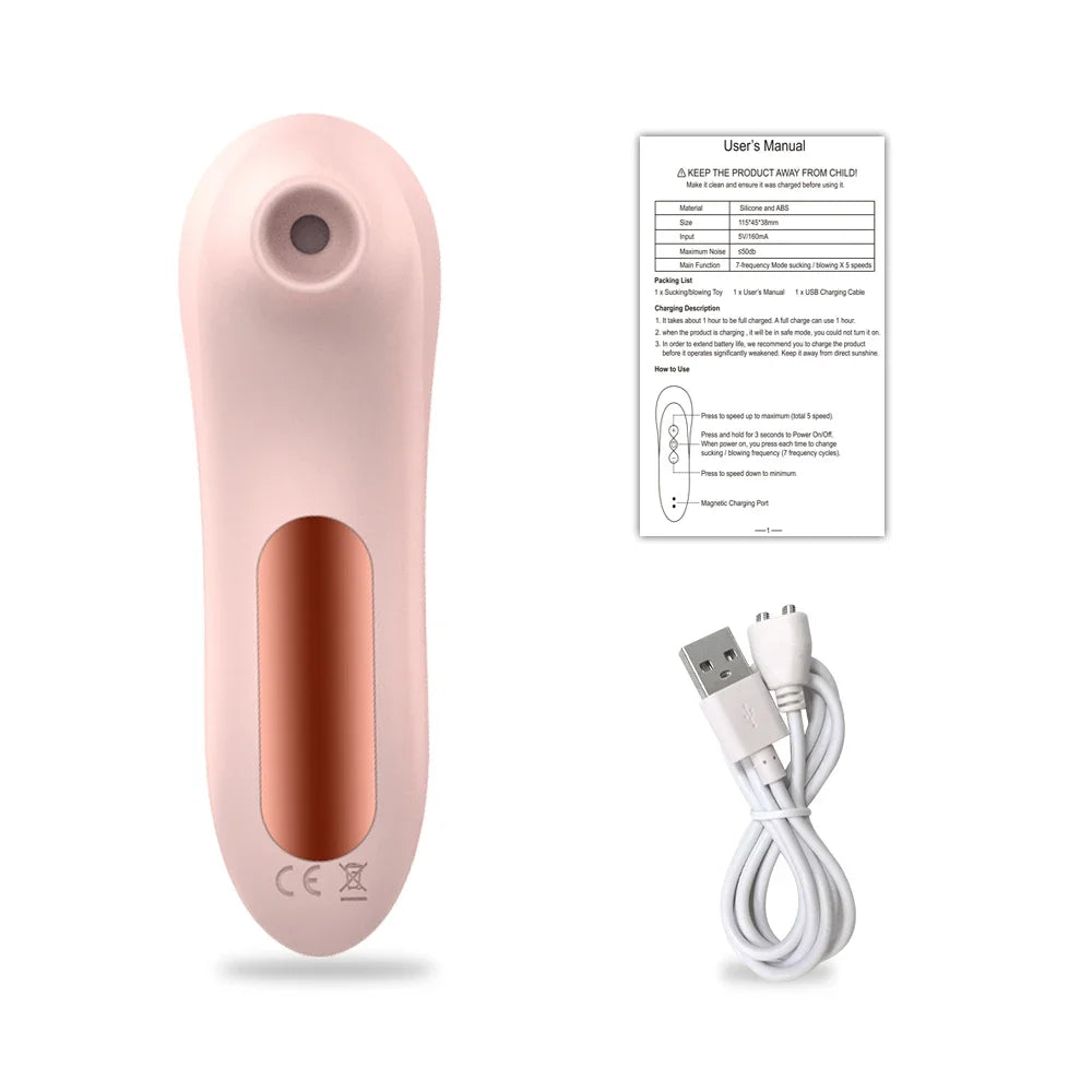 2 in 1 Tongue Clit Sucker Vibrator Female for Women G-Spot Sucking