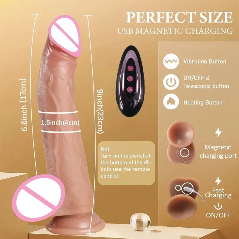 Big Penis Thrusting Dildo Vibrator Sex Toy
