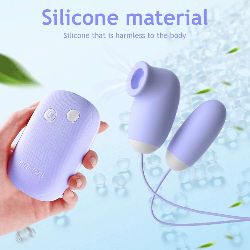 Magical Sucking Vibrating Egg Massager 24 Mode Clitoral Nipple Sucker