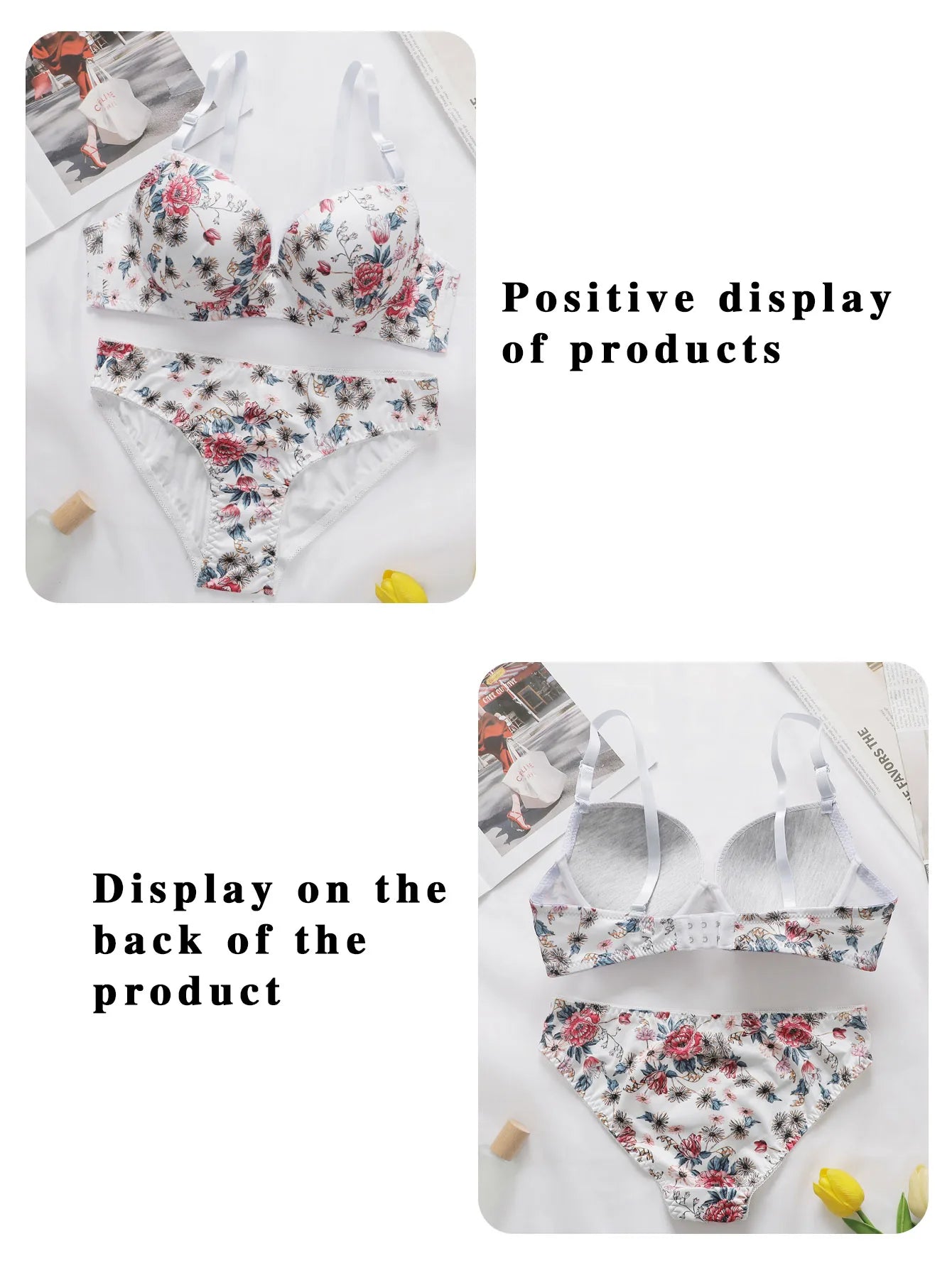 Viomisha Sexy Lingerie Set for Women Pretty Printed Brassiere Push Up Bra