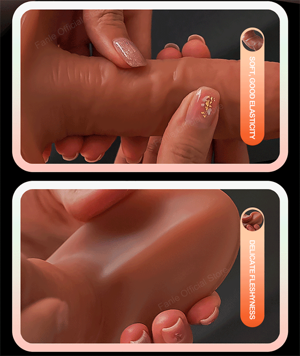 Remote Control Thrusting Real Silicone Dildo Vibrators