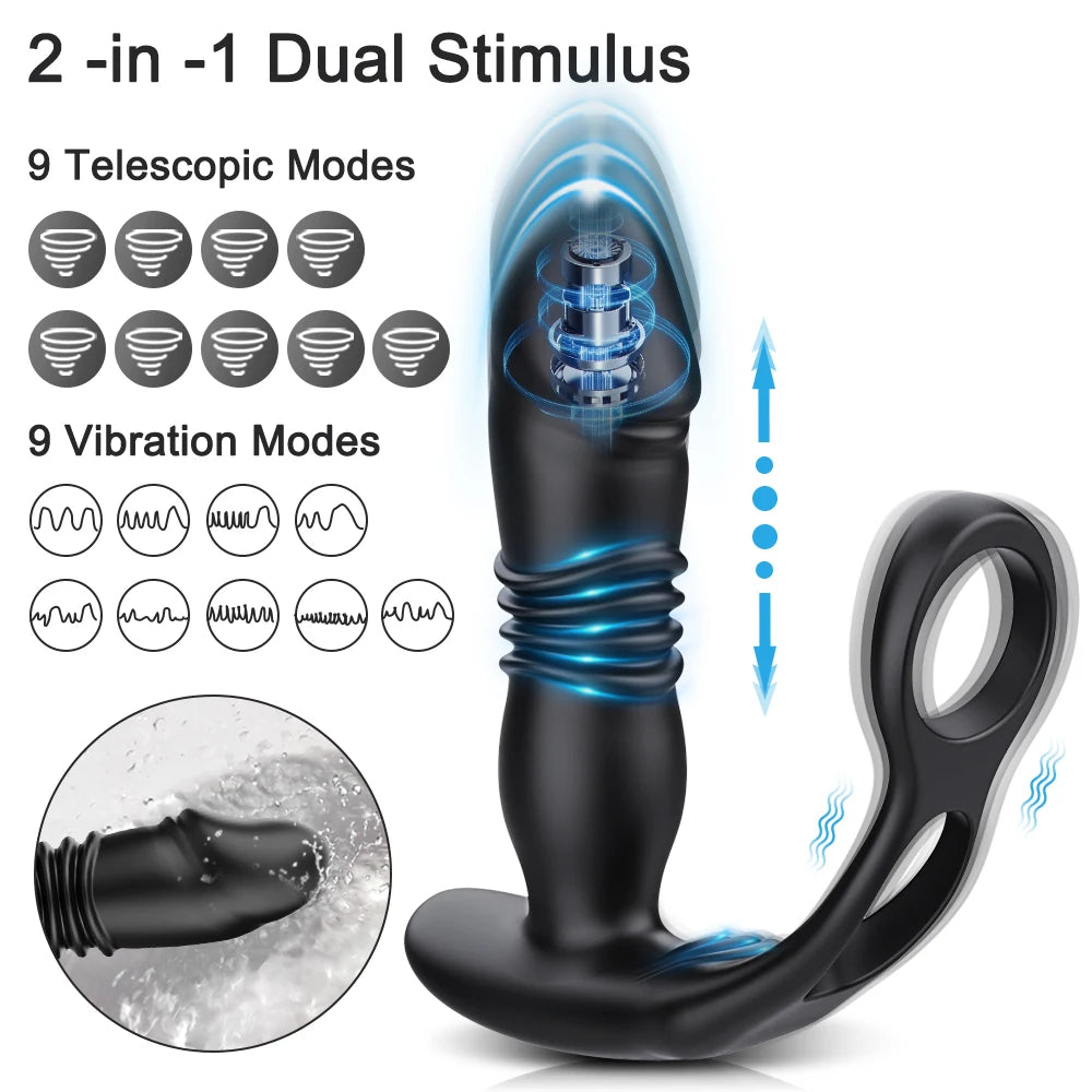 Male Thrusting Prostate Massager Bluetooth APP Remote