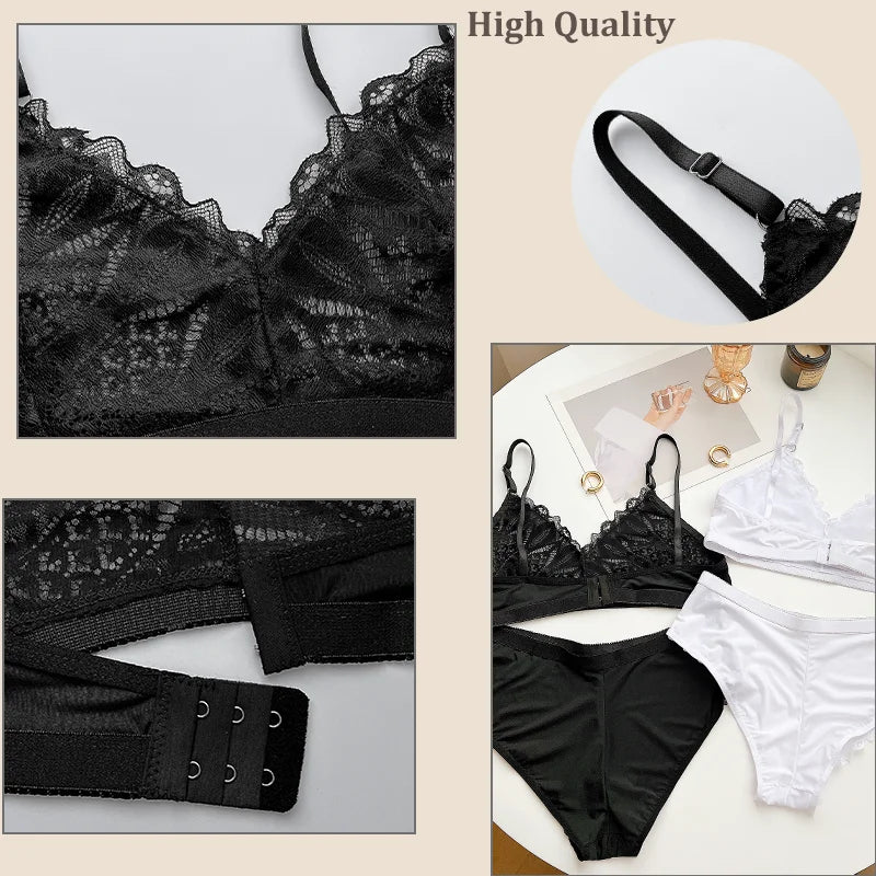Sexy Lingerie Woman Lace Transparent Underwear Fairy Embroidery