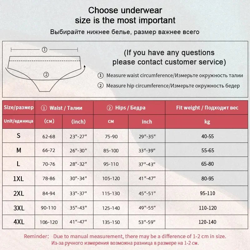 S-4XL Plus Size 3Pcs Lace Panties for Women Underwear