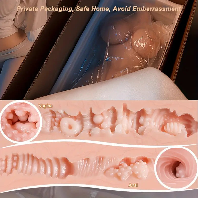Young Adult Silicone Realistic Full-Size Sex Doll - Soft Chest & Hips, Tight Vagina Simulation
