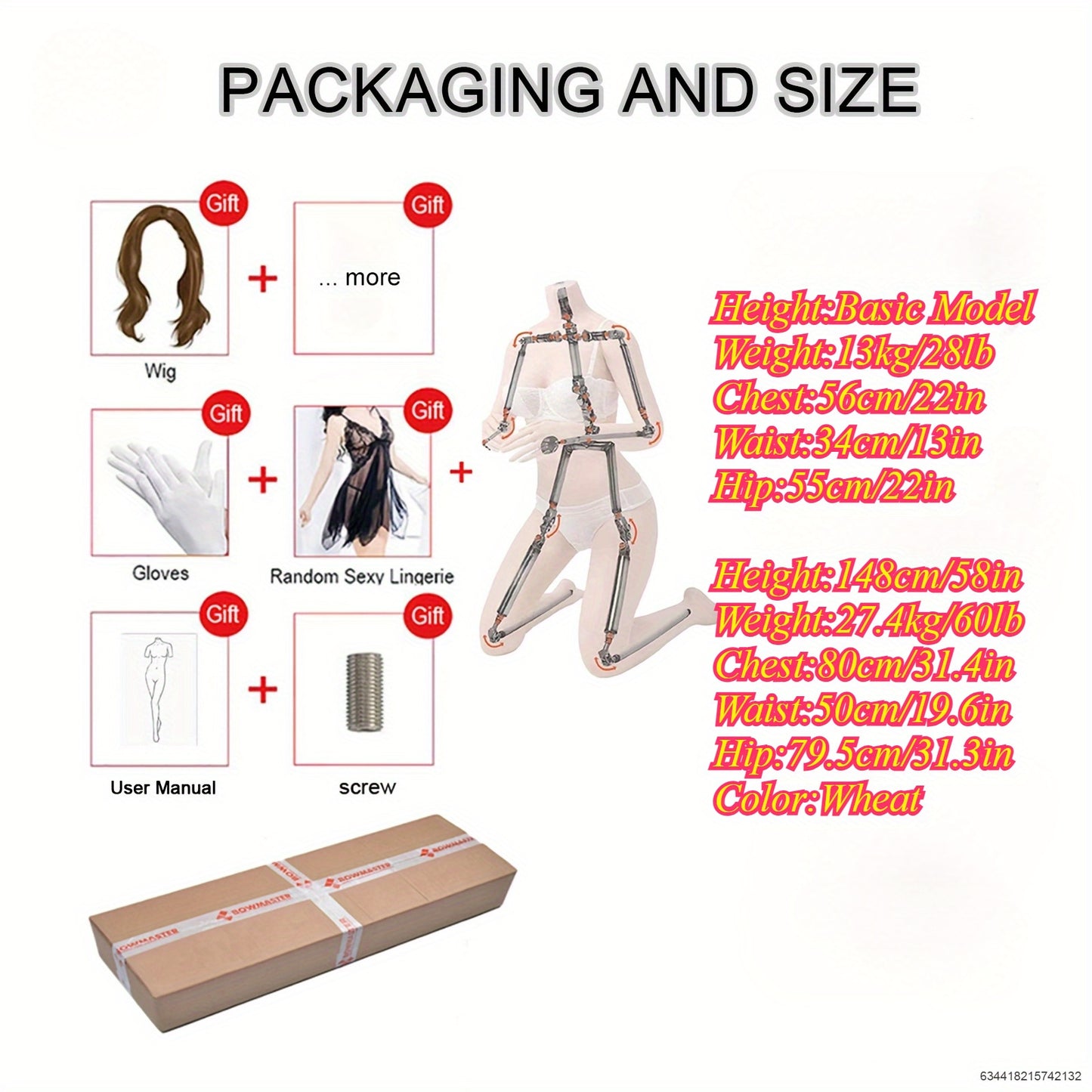 Lifelike Sex Doll Big Soft Breasts Female Torso With Standing Feet