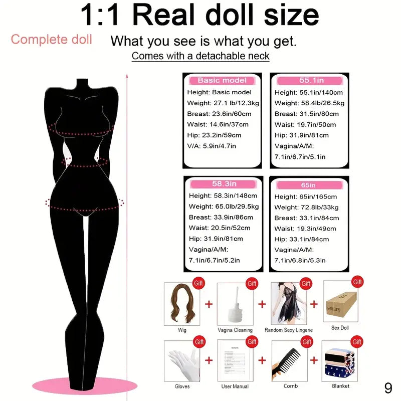 Flat Chest Realistic Youthful Sex Doll