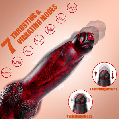 Extra Thick Wolfdog Vibrating Monster Dildo