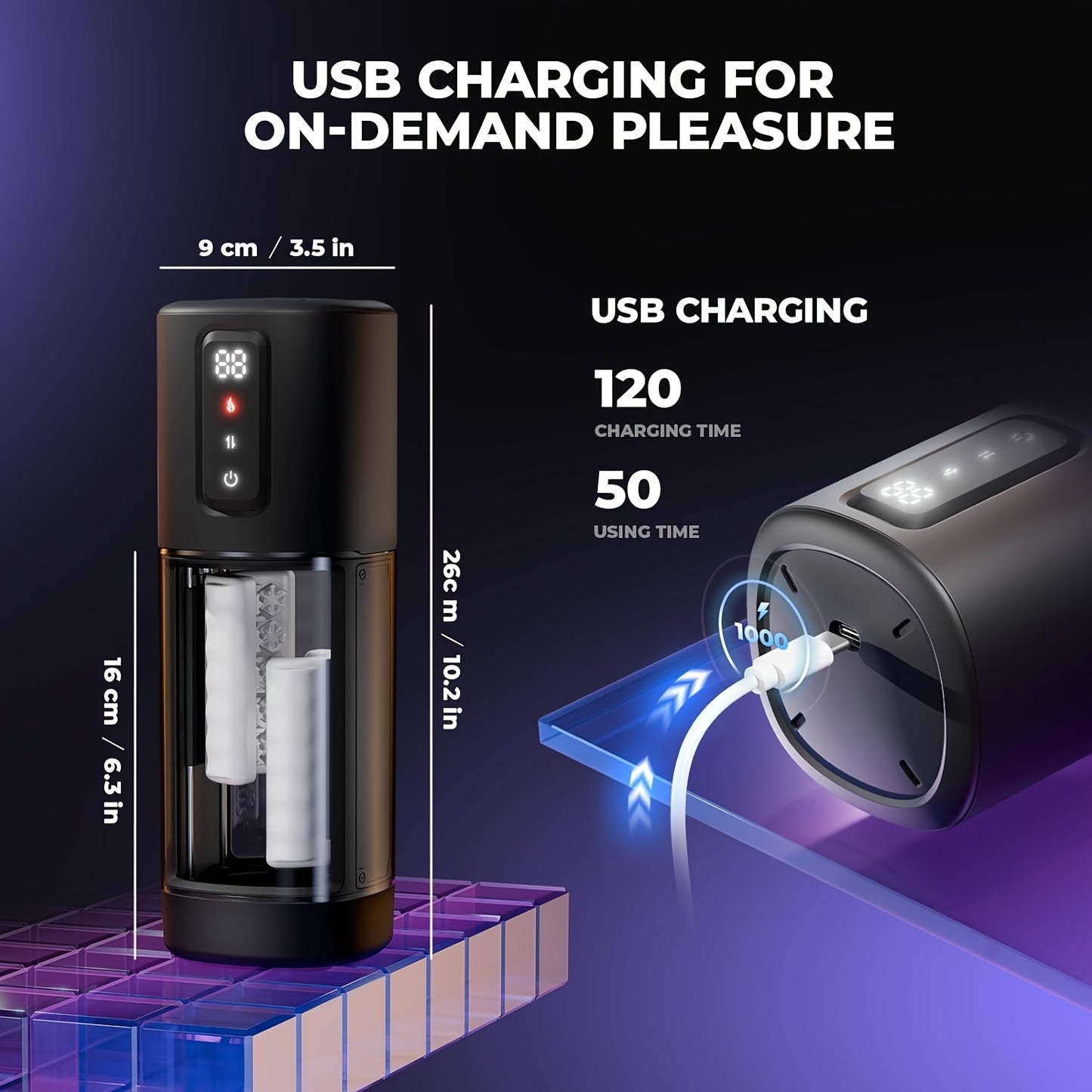 Thrusting Rechargeable Male Masturbator