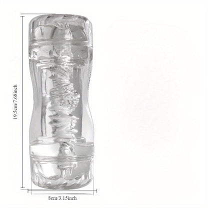 Dual-Ended Transparent Masturbator Sex Toy For Him