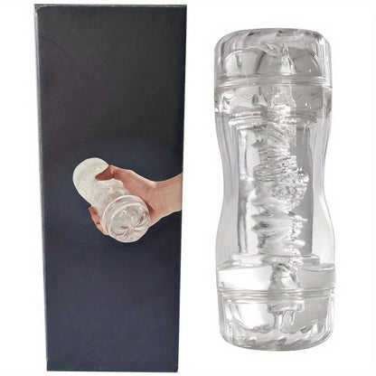Dual-Ended Transparent Masturbator Sex Toy For Him