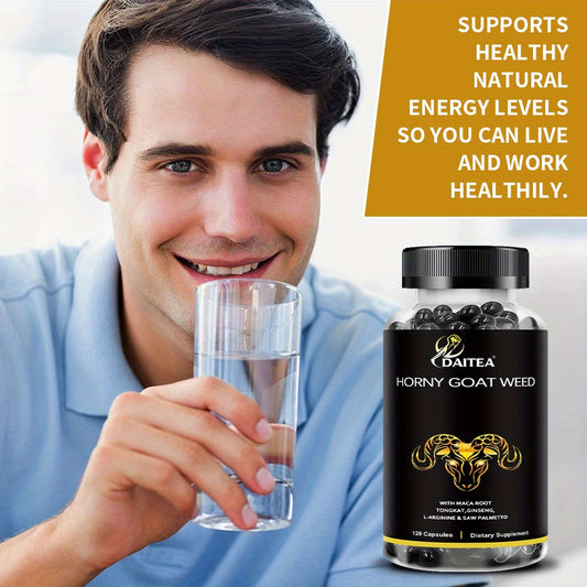 Daitea MAX Horny Goat Weed Supplement - 120 Softgels