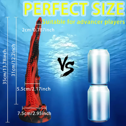 13.78" Huge Monster Dildo Tentacle Anal Plug for G Spot