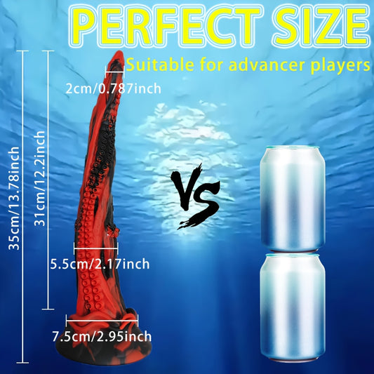 13.78" Huge Monster Dildo Tentacle Anal Plug for G Spot