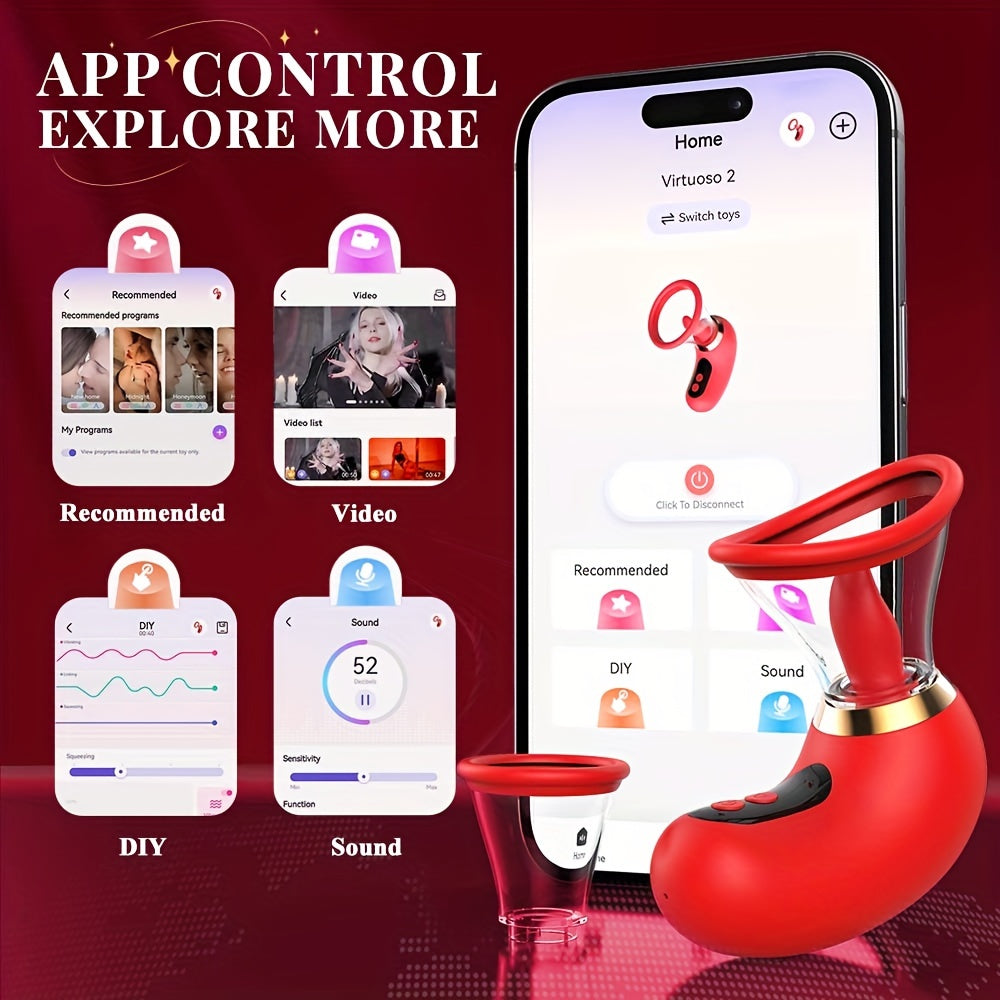 App-Controlled Sucking Vibrator Clitoris Stimulator