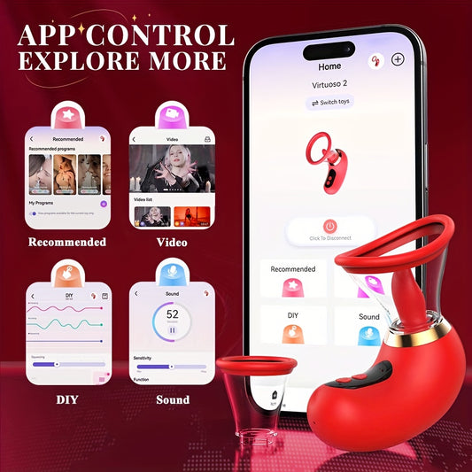 App-Controlled Sucking Vibrator Clitoris Stimulator