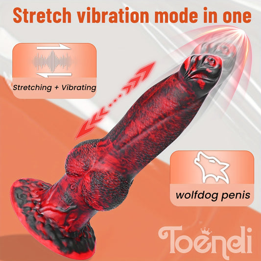 Extra Thick Wolfdog Vibrating Monster Dildo