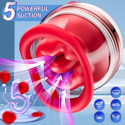 3-in-1 Rose Sucking Vibrator Clitoral Stimulator