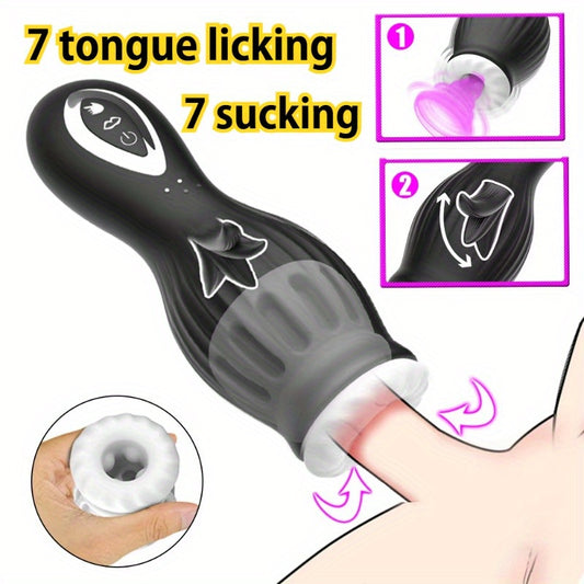 Automatic Sucking Tongue Licking Male Masturbator