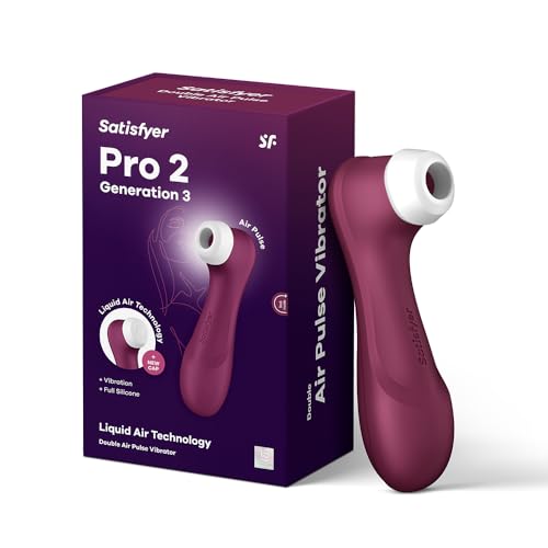 Satisfyer Pro 2 Generation 3 (NO Bluetooth) with Liquid Air Vibrator Sex Toy | Adult Toys for Women | Sucking Clitoral Stimulator | Vibrating Sexual Pleasure Device | Stimulation Vibrators (Wine Red)