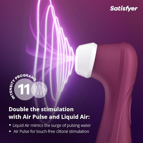 Satisfyer Pro 2 Generation 3 (NO Bluetooth) with Liquid Air Vibrator Sex Toy | Adult Toys for Women | Sucking Clitoral Stimulator | Vibrating Sexual Pleasure Device | Stimulation Vibrators (Wine Red)