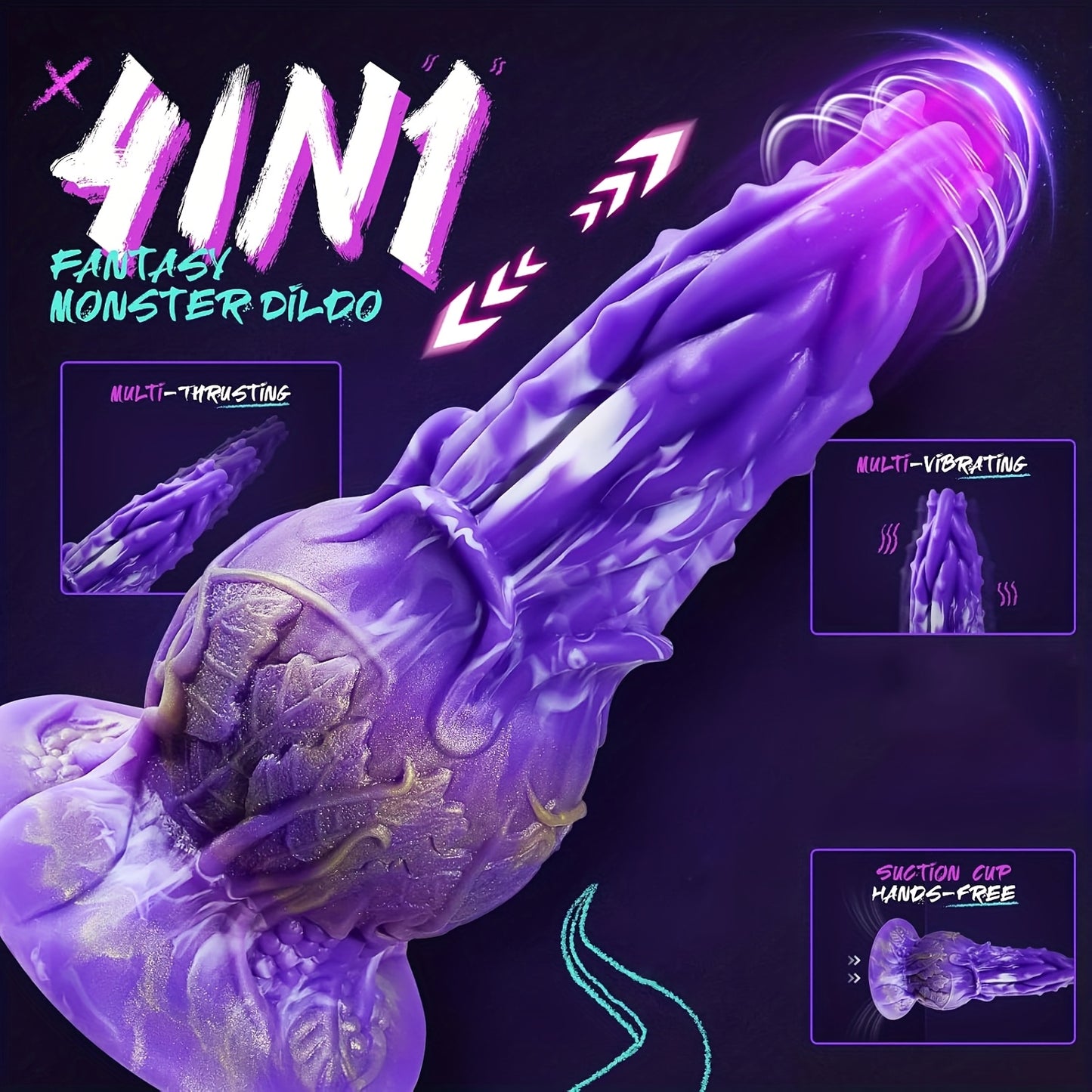 Octopus Thrusting & Vibrating Monster Dildo
