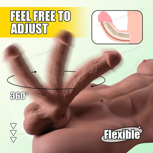 SUPER Hunk Large Male Sex Doll With Flexible Dildo