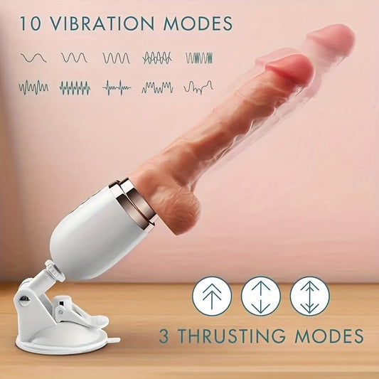Thrust Vibrator Dildo w/suction cup