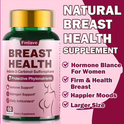 Breast Health 60 Capsules - Features 7 Protective Compounds