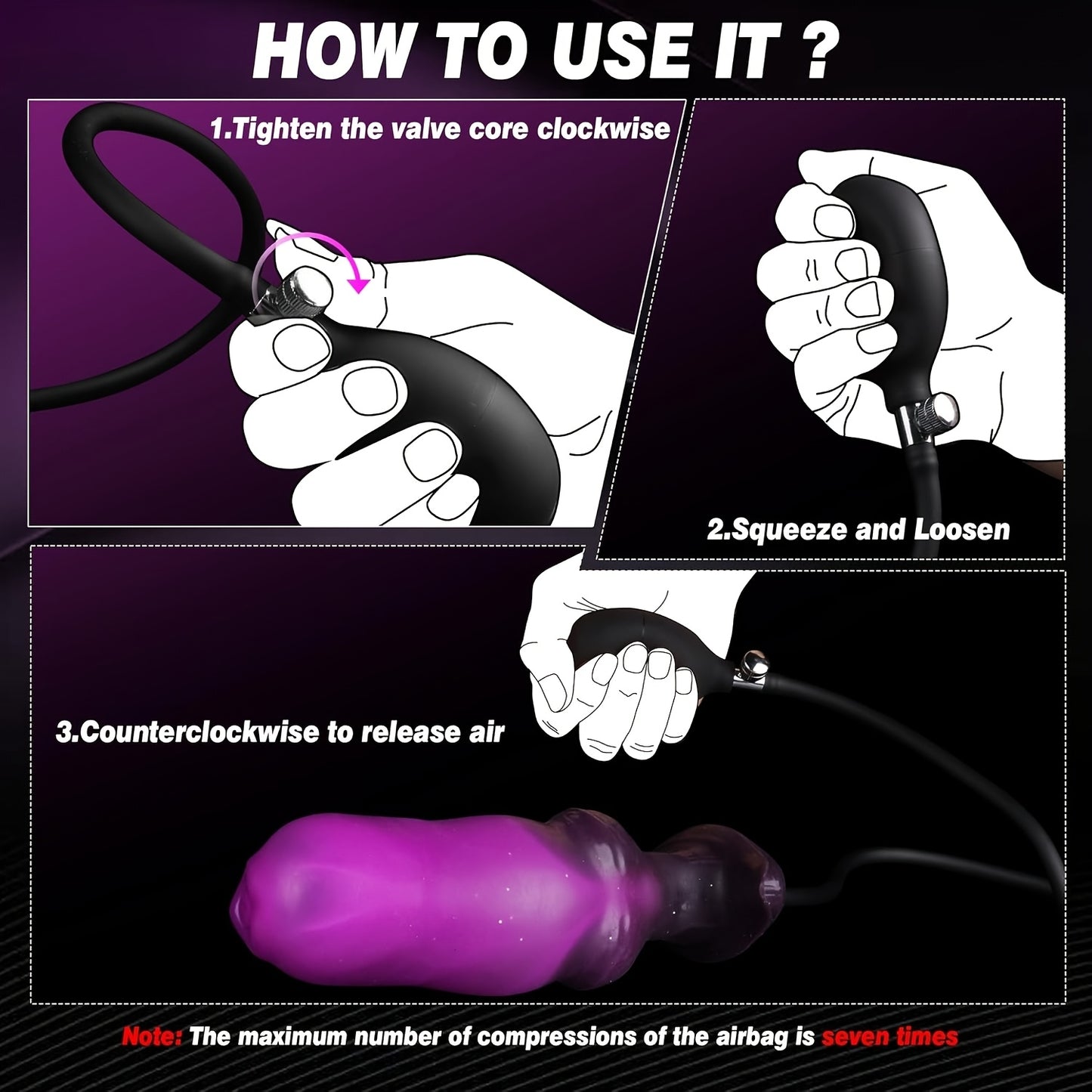 Canine Big Butt Plug Inflatable Plug Sex Toy