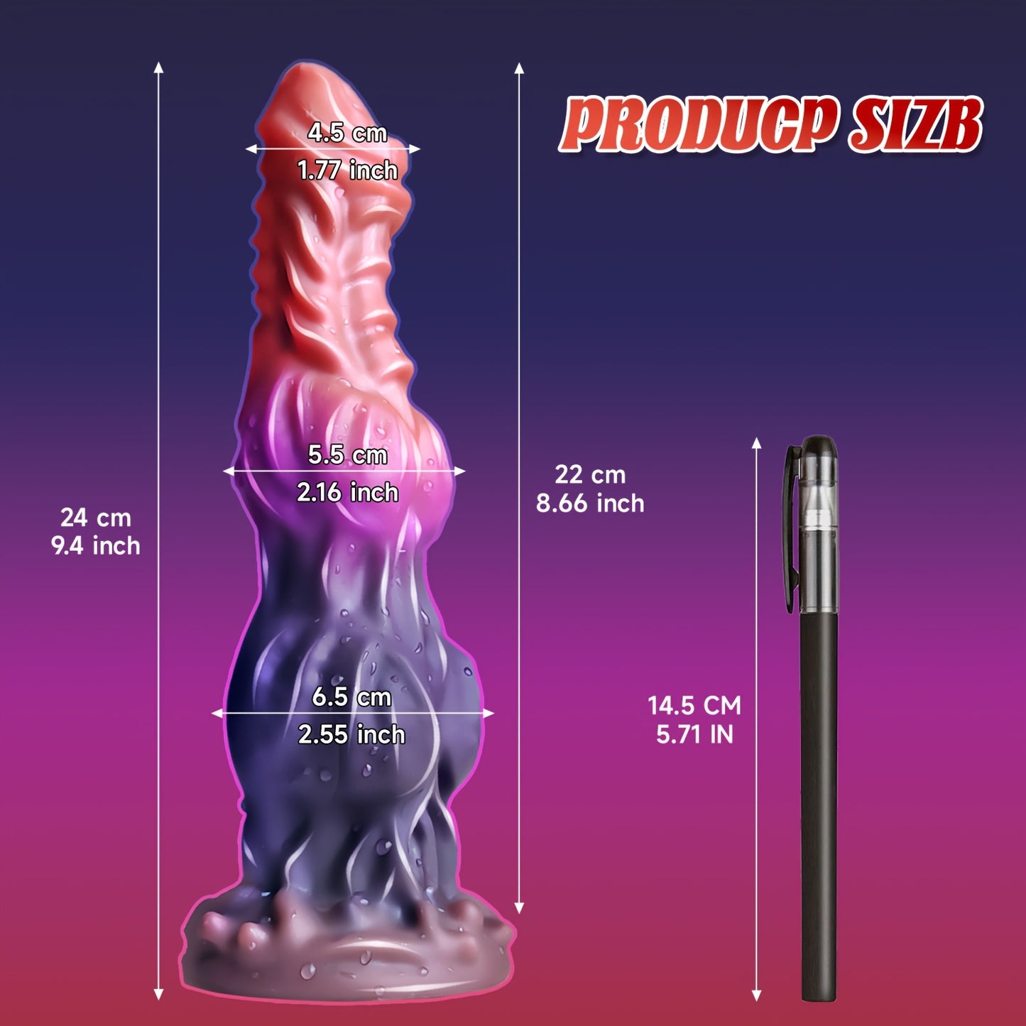 9. 4" Monster Dildo with Squirting Feature